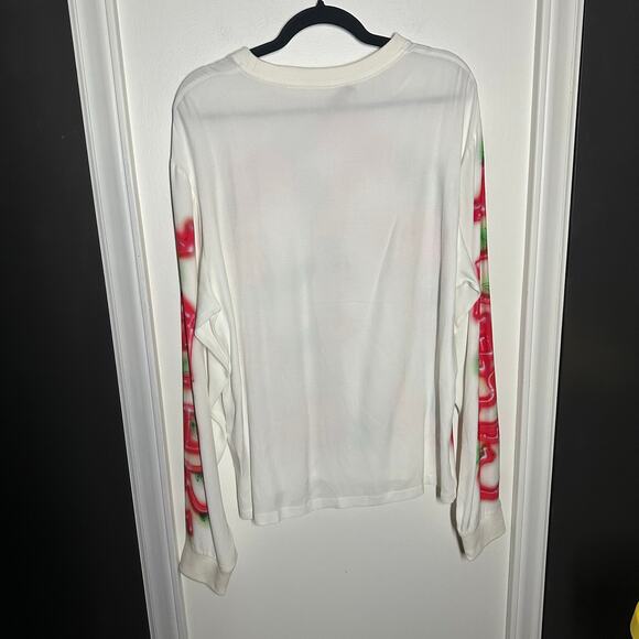 Casella Meyer Men's Long Sleeve White Shirt Red Design Size XL - Picture 4 of 10